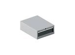 Schäfer Shop Select Schubladenschrank 27-36, 1 Schub, bis 75 kg, B 564 x T 725 x H 250 mm, anthrazitgrau/weissaluminium