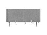 Schreibtisch-Akustik-Trennwand BE Safety Screen U-Form, ohne Acrylfenster, Dicke 10 mm, B 160 x T 80 x H 60 mm, hellgrau