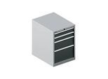 Schäfer Shop Select Schubladenschrank 27-36, 4 Schübe, bis 75 kg, B 564 x T 725 x H 800 mm, anthrazitgrau/weissaluminium