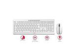 Funktastatur mit Maus CHERRY STREAM DESKTOP, extraleise QWERTZ-Tastatur, Maus mit 6 Tasten & Scrollrad, 1000-2400 dpi, bis 10 m, USB-Empfänger, weiss
