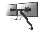 2-fach-Monitor-Tischhalterung NewStar NM-D775DXBLACK, bis 32“, neig-/dreh-/schwenkbar, mit Griff