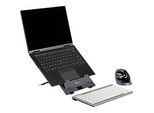Laptop Ständer Bakker Elkhuizen Ergo-Q 160, für Laptops & Tablets bis 17”, ergonomisch, B 215 x T 266 x H 7,5 mm, Aluminium, dunkelgrau-matt