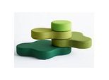 Sitzsystem TAPA Round I, Stoff, modular, mit Drehmechanismus, B 800 x H 620 mm, grün/grün
