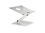 Laptopständer Durable Stand Rise, für Laptops bis 17", Gummiauflagen, manuell verstellbar, mit Griffmulde, Aluminium