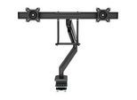 Monitorarm Fellowes® Eppa™, für 2 Displays bis 32" & je bis 8 kg, höhenverstell-/dreh-/schwenk-/neigbar, Crossbar-Design, Kabelführung, Tischklemme, schwarz