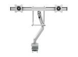 Monitorarm Fellowes® Eppa™, für 2 Displays bis 32" & je bis 8 kg, höhenverstell-/dreh-/schwenk-/neigbar, Crossbar-Design, Kabelführung, Tischklemme, silber