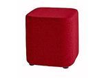 Sitzhocker TAPA Square O Type, Schurwolle, B 450 x T 450 x H 470 mm, rot