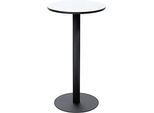 Stehtisch Paperflow Mezzo, melaminharzbeschichtete MDF-Platte, Stahlgestell, rund Ø 600 x H 1100 mm, weiss/mattschwarz