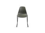 Schalenstuhl Topstar T2020, Kufengestell, ergonomische Sitzschale, stapelbar bis 4 Stück, Sitzhöhe 450 mm, 2er-Set, ohne Armlehnen, grau/schwarz