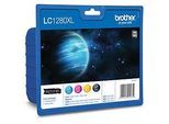 Brother Sparpaket 4 Tintenpatronen LC-1280XLBK/C/M/Y schwarz, cyan, magenta, gelb, original