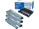 Komplettangebot 3x Brother Toner TN-2120 + 1x Trommel DR-2100, original
