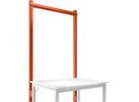 Aufbauportal, Grundtisch STANDARD Arbeitstisch-/Werkbanksystem UNIVERSAL/PROFI, 1250 mm, rotorange