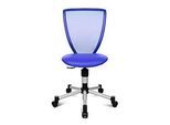 Topstar Kinderdrehstuhl Titan Junior, ohne Armlehnen, Muldensitz, Netzrücken, blau/alusilber
