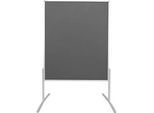 Moderationstafel Franken Pro Line, Hoch- & Querformat, beidseitig verwendbar, B 1200 x H 1500 mm, Filzoberfläche grau