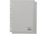 DURABLE Kunststoffregister, A4 hoch, Zahlen 1-52, grau