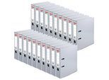 herlitz Ordner maX.file protect, DIN A4, Rückenbreite 80 mm, 20 Stück, grau