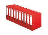herlitz Ordner maX.file protect plus, DIN A4, Rückenbreite 80 mm, 10 Stück, rot