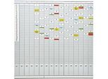 FRANKEN T-Kartentafel Jahresplaner für 15 Monate plus Index, 100,8 x 100,8 cm, 16 Träger, 50 Schlitze, PV-SET5