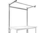 Aufbauportal m. Ausleger, Grundtisch SPEZIAL Arbeitstisch/Werkbank UNIVERSAL/PROFI, 1500 mm, alusilber