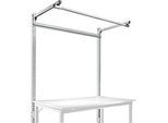 Aufbauportal m. Ausleger, Grundtisch SPEZIAL Arbeitstisch/Werkbank UNIVERSAL/PROFI, 1500 mm, lichtgrau