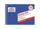 Quittung Avery Zweckform 1736, inkl. MwSt., A6 Querformat, 1 Block mit 2 x 40 Blatt, FSC®-Papier, weiss/gelb