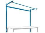 Aufbauportal m. Ausleger, Grundtisch SPEZIAL Arbeitstisch/Werkbank UNIVERSAL/PROFI, 2000 mm, lichtblau