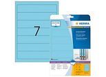 Herma Ordneretiketten A4, 192 mm lang, permanent haftend/bedruckbar, 140 Stück, blau