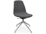 Konferenzsessel Topstar Sitness Life 1.1, dreh-/sitzhöhenverstellbar, ohne Armlehnen, B 460 x T 390 x H 450-480 mm, 4-Fussgestell, Alu poliert & Stoff, anthr.