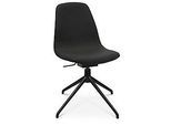 Konferenzsessel Topstar Sitness Life 1.1, dreh-/sitzhöhenverstellbar, ohne Armlehnen, B 460 x T 390 x H 450-480 mm, 4-Fussgestell, Alu schwarz-matt & Stoff, schwarz