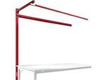 Aufbauportal m. Ausleger, Ansatztisch STANDARD Arbeitstisch/Werkbank UNIVERSAL/PROFI, 1750 mm, rubinrot