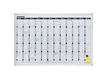 Franken Kalender X-tra!Line VO-12, Jahresübersicht, magnethaftend, Ablageschale, B 900 x H 600 mm, Stahl & Aluminium, weiss