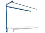 Aufbauportal m. Ausleger, Ansatztisch SPEZIAL Arbeitstisch/Werkbank UNIVERSAL/PROFI, 2000 mm, brillantblau