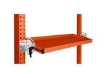 Manuflex Neigbare Ablagekonsole, für Reihe Universal oder Profi, Nutztiefe 195 mm, für Tischbreite 2500 mm, rotorange