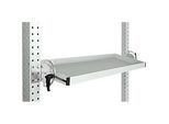 Manuflex Neigbare Ablagekonsole, für Reihe Universal oder Profi, Nutztiefe 195 mm, für Tischbreite 2500 mm, lichtgrau