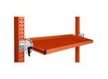 Manuflex Neigbare Ablagekonsole, für Reihe Universal oder Profi, Nutztiefe 345 mm, für Tischbreite 1250 mm, rotorange