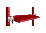 Manuflex Neigbare Ablagekonsole, für Reihe Universal oder Profi, Nutztiefe 345 mm, für Tischbreite 1250 mm, rubinrot