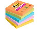 POST-IT Haftnotizen Super sticky, 76 mm x 76 mm, 90 Blatt, 6er Pack, Bangkok Collection