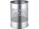 Papierkorb, silbermetallic