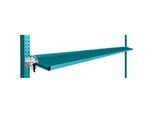Manuflex Neigbare Ablagekonsole, für Reihe Universal oder Profi, Nutztiefe 345 mm, für Tischbreite 2000 mm, wasserblau
