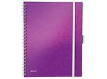 LEITZ Notizbuch WOW Be Mobile 4645, DIN A4, kariert, violett