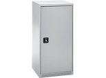 Schäfer Shop Genius Flügeltürenschrank FS, Stahl, mit Belüftungslöchern, B 545 x T 520 x H 1105 mm, 3 OH, Weissalu/Weissalu, bis 150 kg