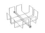 Serviettenhalter WIRE, für ca. 50 Servietten im Format 330 x 330 mm, L 190 x B 190 x H 65 mm, Edelstahl verchromt