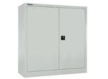 Schäfer Shop Select Flügeltürenschrank MS iCONOMY, Stahl, 3 Ordnerhöhen, B 950 x T 400 x H 1215 mm, lichtgrau RAL 7035