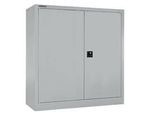 Schäfer Shop Select Flügeltürenschrank MS iCONOMY, Stahl, 3 Ordnerhöhen, B 950 x T 400 x H 1215 mm, weissaluminium RAL 9006