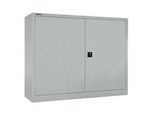 Schäfer Shop Select Flügeltürenschrank MS iCONOMY, Stahl, 3 Ordnerhöhen, B 1200 x T 400 x H 1215 mm, weissaluminium RAL 9006