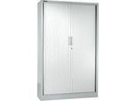 Schäfer Shop Select Rollladenschrank MS iCONOMY, Stahl, 5 Ordnerhöhen, B 1200 x T 400 x H 1935 mm, weissaluminium RAL 9006