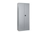 Schäfer Shop Pure Universalschrank, 5 OH, 4 Fachböden, abschliessbar, B 800 x T 400 x H 1935 mm, Stahl, weissaluminium RAL 9006/weissaluminium RAL 9006