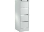 Schäfer Shop Select Hängeregistraturschrank MS iCONOMY, Stahl, 1-bahnig, offener Rahmen, B 425 mm, lichtgrau RAL 7035