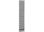 Werkstattplaner Eichner, 1-bahnig, 15 Schienen, für bis zu 15 Auftragstaschen des Formates A4, B 315 x H 1757 mm, Kunststoff, grau