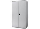 Schäfer Shop Genius Schwerlastschrank FS, Stahlblech, B 1055 x T 620 x H 1950 mm, 5 OH, weissalu, bis 1000 kg